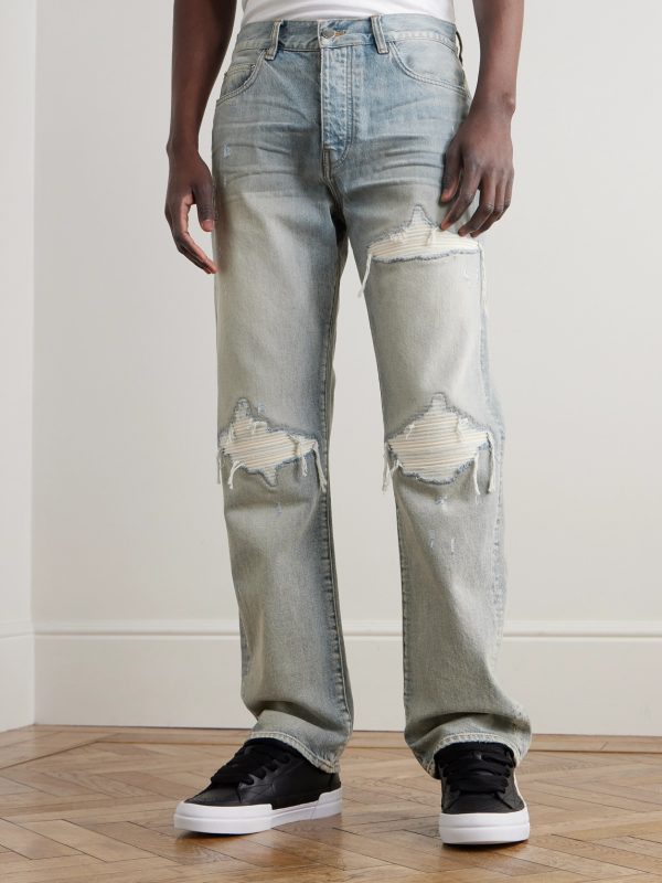 MX1 Skinny-Fit Panelled Distressed Jeans - FR MX1 Skinny-Fit Panelled Distressed Jeans - FR