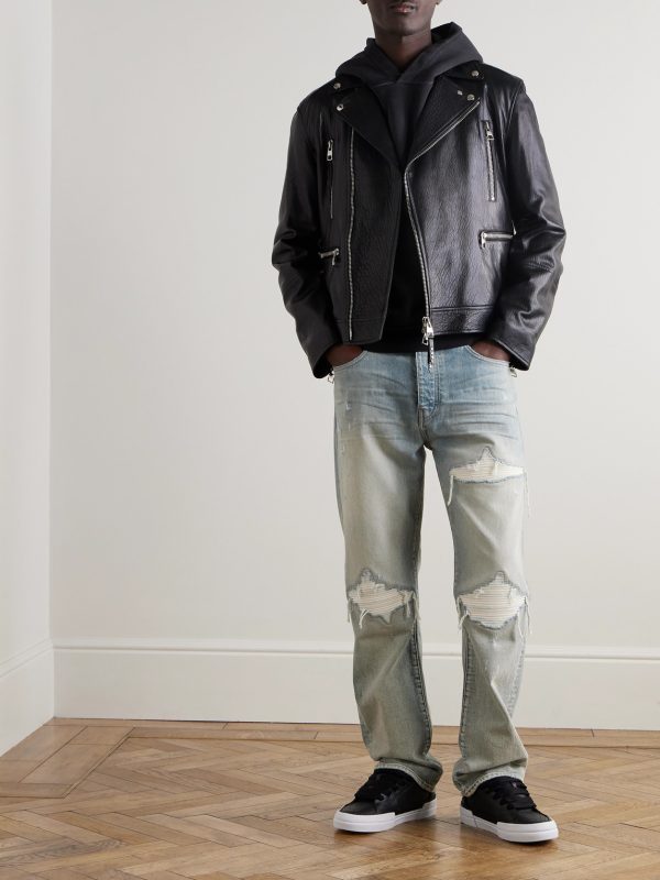 MX1 Skinny-Fit Panelled Distressed Jeans - OU MX1 Skinny-Fit Panelled Distressed Jeans - OU