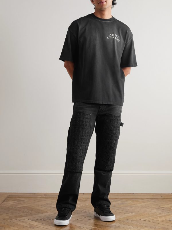 Hollywood Logo-Print Cotton-Jersey T-Shirt - OU Hollywood Logo-Print Cotton-Jersey T-Shirt - OU