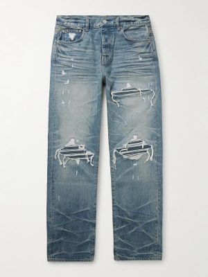 MX1 Straight-Leg Panelled Distressed Jeans MX1 Straight-Leg Panelled Distressed Jeans