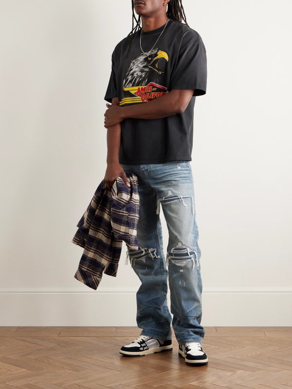 MX1 Straight-Leg Panelled Distressed Jeans - OU MX1 Straight-Leg Panelled Distressed Jeans - OU