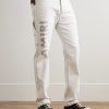 Slim-Fit Straight-Leg Logo-Print Paint-Splattered Jeans - FR Slim-Fit Straight-Leg Logo-Print Paint-Splattered Jeans - FR