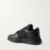 Classic Low Logo-Appliquéd Rubber-Trimmed Leather Sneakers - BK Classic Low Logo-Appliquéd Rubber-Trimmed Leather Sneakers - BK