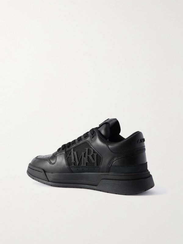 Classic Low Logo-Appliquéd Rubber-Trimmed Leather Sneakers - BK Classic Low Logo-Appliquéd Rubber-Trimmed Leather Sneakers - BK