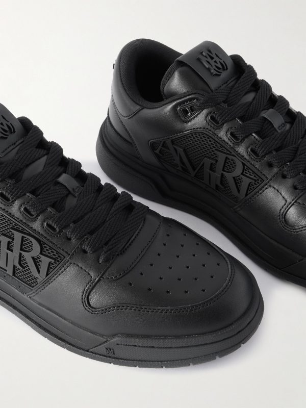 Classic Low Logo-Appliquéd Rubber-Trimmed Leather Sneakers - CU Classic Low Logo-Appliquéd Rubber-Trimmed Leather Sneakers - CU