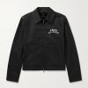 Logo-Flocked Cotton-Blend Blouson Jacket Logo-Flocked Cotton-Blend Blouson Jacket