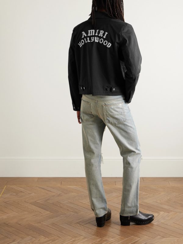 Logo-Flocked Cotton-Blend Blouson Jacket - OU Logo-Flocked Cotton-Blend Blouson Jacket - OU