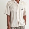 Convertible-Collar Logo-Flocked Modal-Blend Shirt - FR Convertible-Collar Logo-Flocked Modal-Blend Shirt - FR