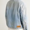 Logo-Appliquéd Distressed Denim Jacket - BK Logo-Appliquéd Distressed Denim Jacket - BK