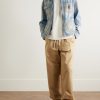 Logo-Appliquéd Distressed Denim Jacket - OU Logo-Appliquéd Distressed Denim Jacket - OU