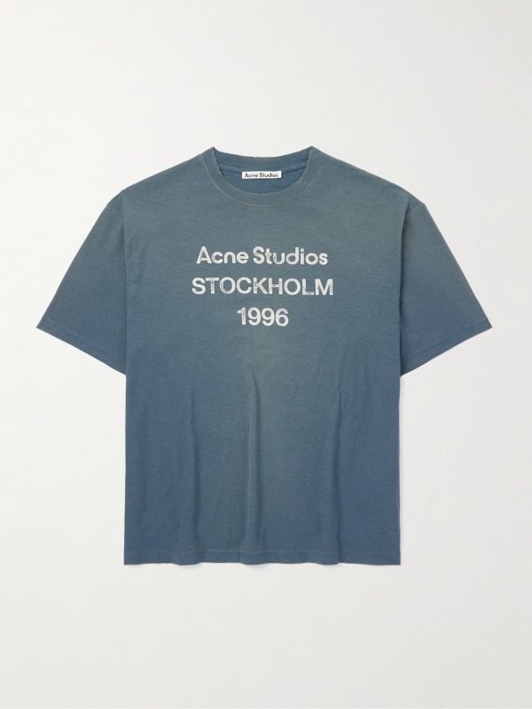 Exford Distressed Logo-Print Cotton and Hemp-Blend Jersey T-Shirt Exford Distressed Logo-Print Cotton and Hemp-Blend Jersey T-Shirt