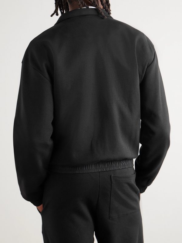 Lounge Logo-Embroidered Tech-Jersey Track Jacket - BK Lounge Logo-Embroidered Tech-Jersey Track Jacket - BK
