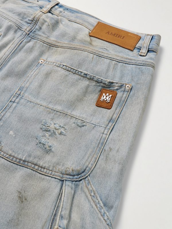 Carpenter Straight-Leg Distressed Jeans - CU
