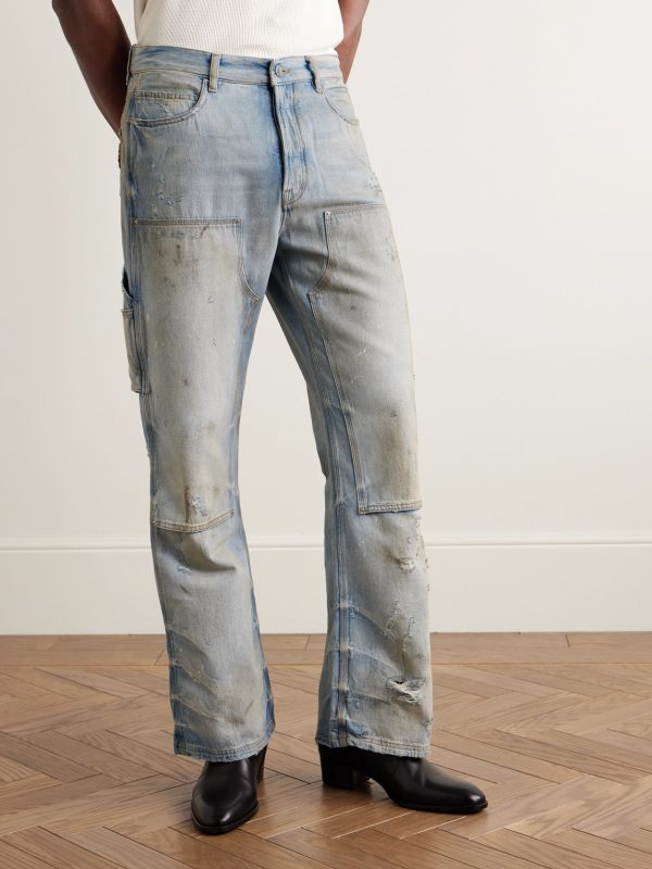 Carpenter Straight-Leg Distressed Jeans - FR