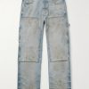 Carpenter Straight-Leg Distressed Jeans