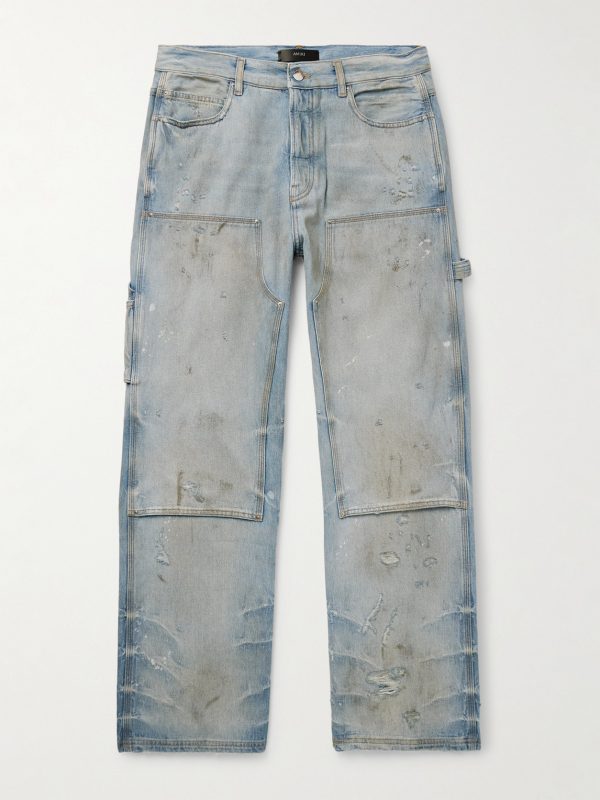 Carpenter Straight-Leg Distressed Jeans