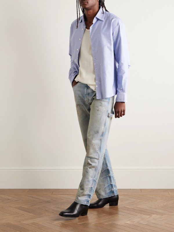 Carpenter Straight-Leg Distressed Jeans - OU