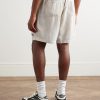 Hollywood Straight-Leg Logo-Flocked Modal-Blend Drawstring Shorts - BK Hollywood Straight-Leg Logo-Flocked Modal-Blend Drawstring Shorts - BK