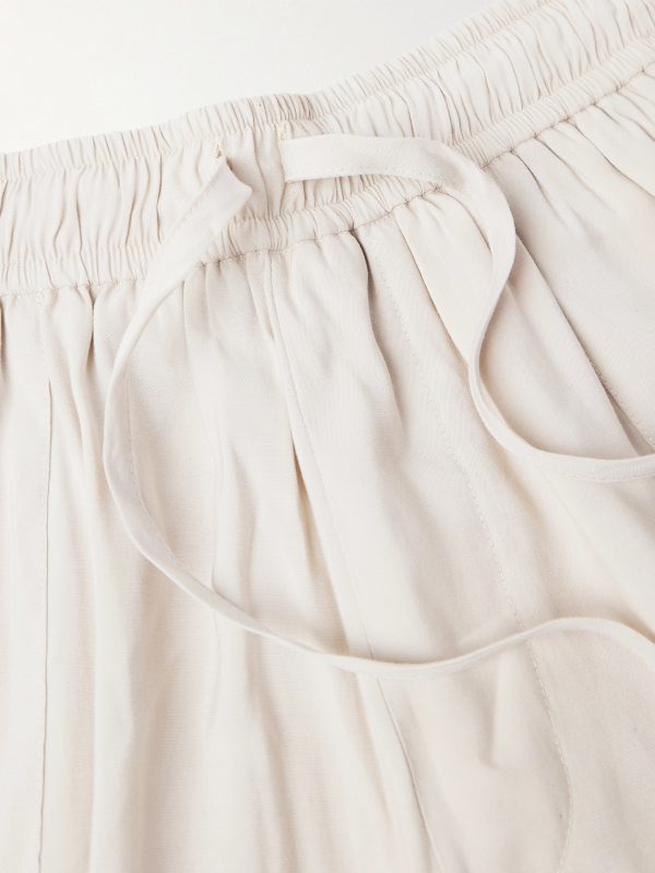 Hollywood Straight-Leg Logo-Flocked Modal-Blend Drawstring Shorts - E1 Hollywood Straight-Leg Logo-Flocked Modal-Blend Drawstring Shorts - E1