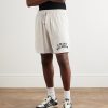 Hollywood Straight-Leg Logo-Flocked Modal-Blend Drawstring Shorts - FR Hollywood Straight-Leg Logo-Flocked Modal-Blend Drawstring Shorts - FR