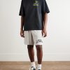 Hollywood Straight-Leg Logo-Flocked Modal-Blend Drawstring Shorts - OU Hollywood Straight-Leg Logo-Flocked Modal-Blend Drawstring Shorts - OU