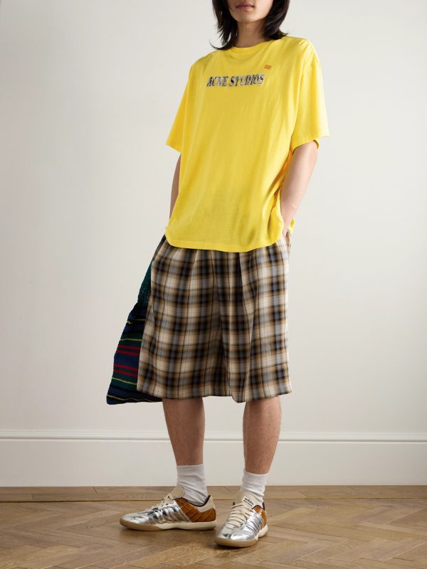 Oversized Logo-Appliquéd Cotton and Hemp-Blend Jersey T-Shirt - OU Oversized Logo-Appliquéd Cotton and Hemp-Blend Jersey T-Shirt - OU