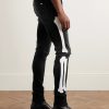 Bones Skinny-Fit Appliquéd Distressed Jeans - BK