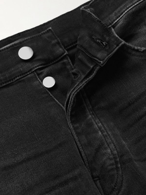 Bones Skinny-Fit Appliquéd Distressed Jeans - E1