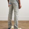 Aloha Thrasher Skinny-Fit Distressed Embellished Panelled Jeans - BK