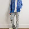Aloha Thrasher Skinny-Fit Distressed Embellished Panelled Jeans - OU
