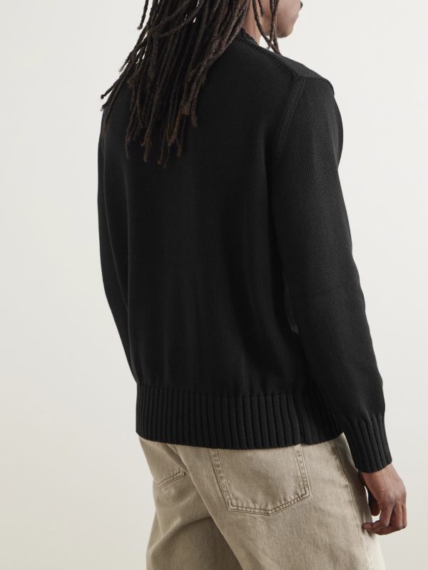 Hollywood Logo-Embroidered Cotton Sweater - BK Hollywood Logo-Embroidered Cotton Sweater - BK