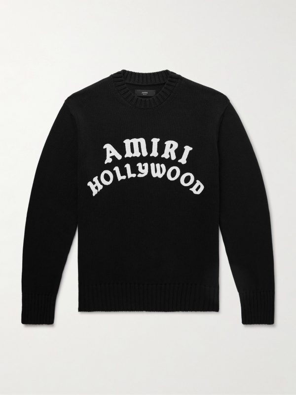 Hollywood Logo-Embroidered Cotton Sweater Hollywood Logo-Embroidered Cotton Sweater