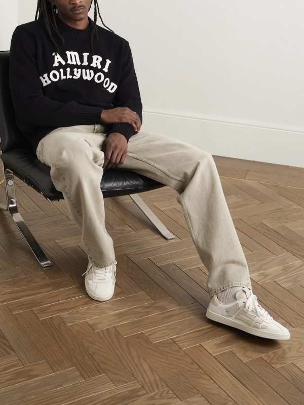 Hollywood Logo-Embroidered Cotton Sweater - OU Hollywood Logo-Embroidered Cotton Sweater - OU