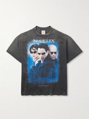 + The Matrix Printed Cotton-Jersey T-Shirt + The Matrix Printed Cotton-Jersey T-Shirt