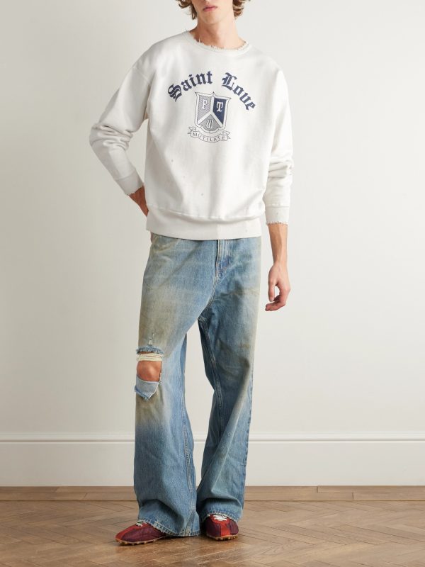 Logo-Print Cotton-Jersey Sweatshirt - OU Logo-Print Cotton-Jersey Sweatshirt - OU