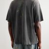 + SANTASTIC! + GEEKS RULE Distressed Printed Cotton-Jersey T-Shirt - BK + SANTASTIC! + GEEKS RULE Distressed Printed Cotton-Jersey T-Shirt - BK