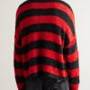Glittered Striped Knitted Sweater - BK Glittered Striped Knitted Sweater - BK