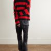 Glittered Striped Knitted Sweater - OU Glittered Striped Knitted Sweater - OU