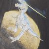 + Sorayama T-Rex Printed Distressed Cotton-Jersey T-Shirt - E1 + Sorayama T-Rex Printed Distressed Cotton-Jersey T-Shirt - E1
