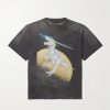 + Sorayama T-Rex Printed Distressed Cotton-Jersey T-Shirt + Sorayama T-Rex Printed Distressed Cotton-Jersey T-Shirt
