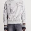 Printed Distressed Cotton-Jersey Hoodie - FR