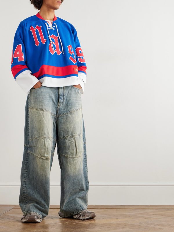 + Nas Logo-Appliquéd Jersey Shirt - OU + Nas Logo-Appliquéd Jersey Shirt - OU