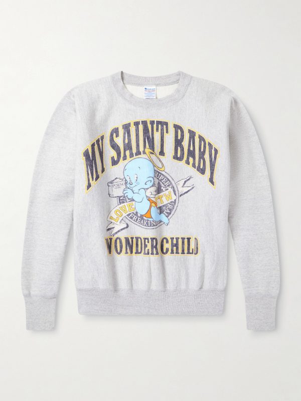 Printed Cotton-Blend Jersey Sweatshirt