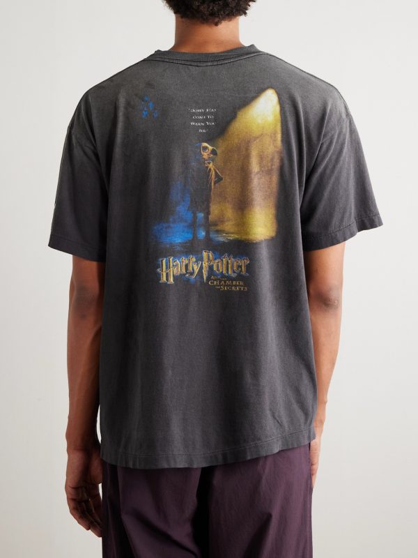 + Harry Potter and The Chamber of Secrets Printed Cotton-Jersey T-Shirt - BK + Harry Potter and The Chamber of Secrets Printed Cotton-Jersey T-Shirt - BK
