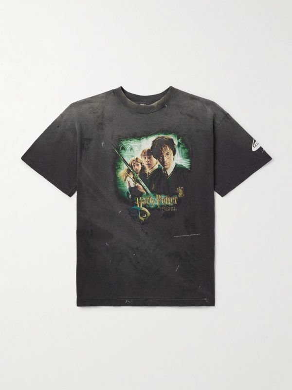 + Harry Potter and The Chamber of Secrets Printed Cotton-Jersey T-Shirt + Harry Potter and The Chamber of Secrets Printed Cotton-Jersey T-Shirt
