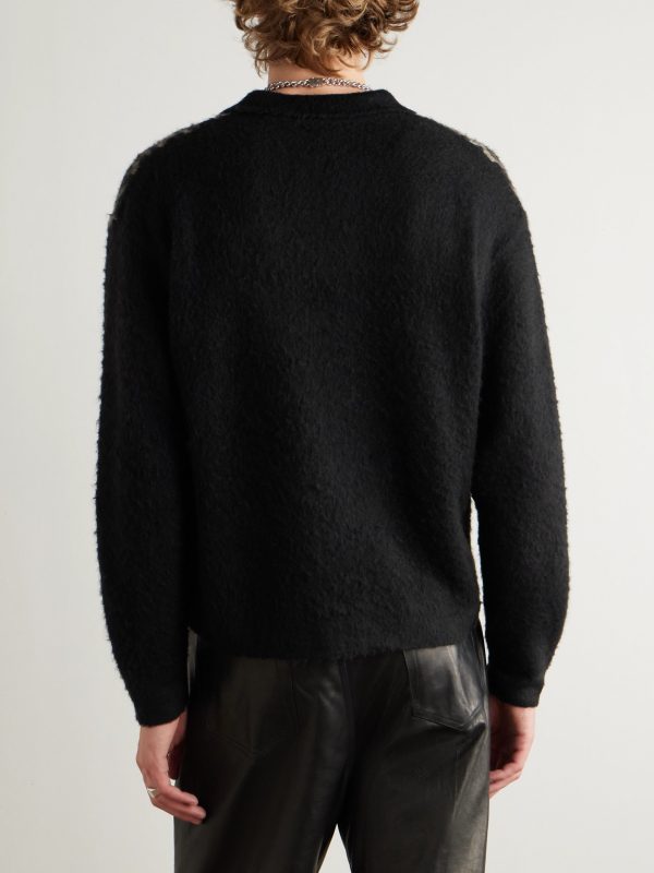 Leopard-Jacquard Cardigan - BK Leopard-Jacquard Cardigan - BK
