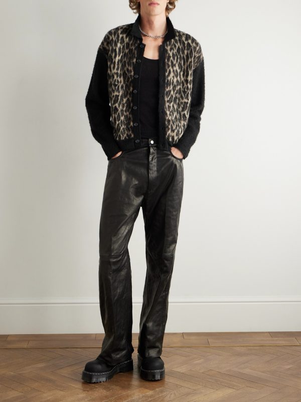 Leopard-Jacquard Cardigan - OU Leopard-Jacquard Cardigan - OU