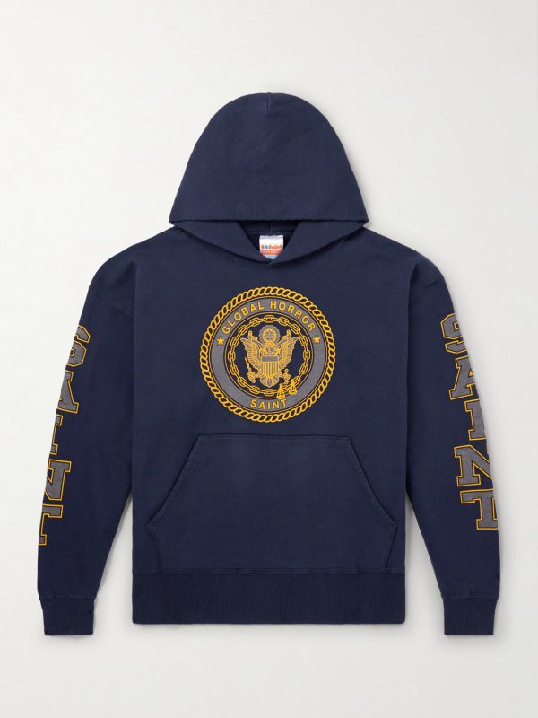 Saint College Printed Cotton Hoodie