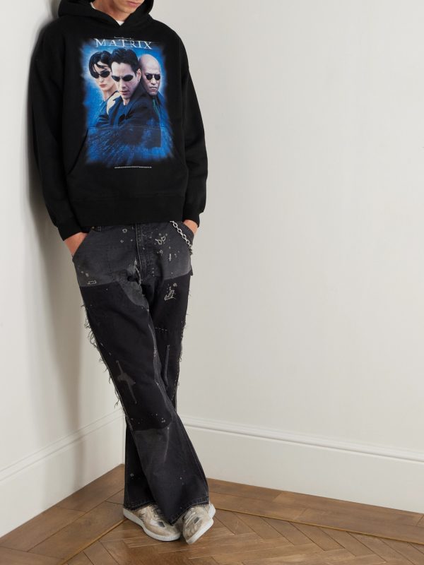 + The Matrix Cotton-Jersey Hoodie - OU + The Matrix Cotton-Jersey Hoodie - OU