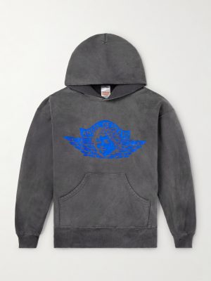 Angel Printed Cotton-Jersey Hoodie